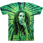 Bob Marley T-shirt Smoke Tie-Dye Grün
