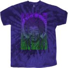 Jimi Hendrix T-shirt Swirly Text Dip-Dye Blau