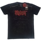 Slipknot T-shirt Logo Rückseitendruck & Snow Wash Schwarz