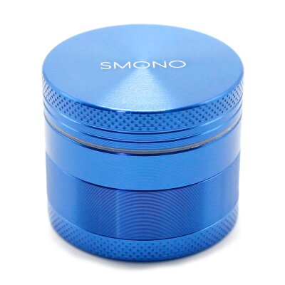 Smono Alu Grinder 40mm blau 4-tlg anodisiert Sieb