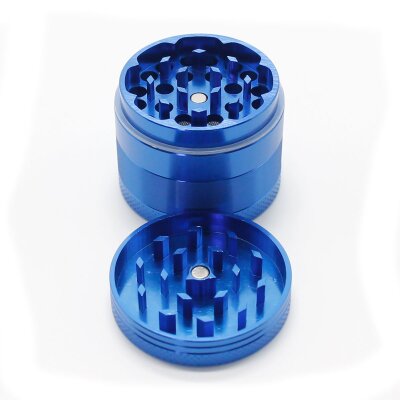 Smono Alu Grinder 40mm blau 4-tlg anodisiert Sieb