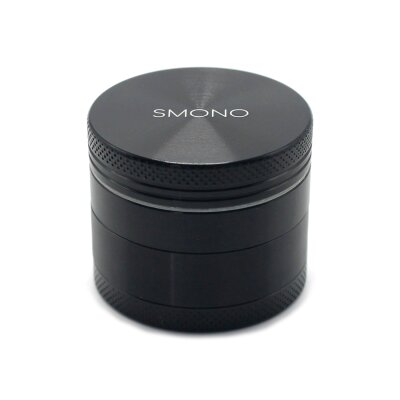 Smono Alu Grinder 40mm schwarz 4-tlg anodisiert Sieb