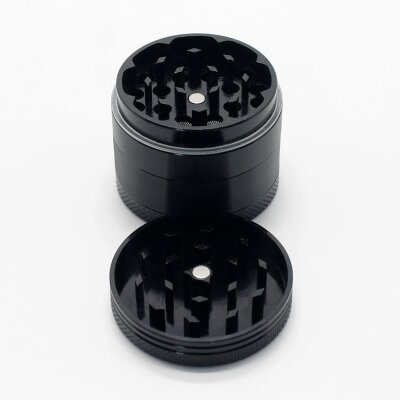Smono Alu Grinder 40mm schwarz 4-tlg anodisiert Sieb