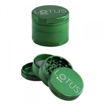 Lotus Grinder 53 mm, Farbe Grün 4 teiliger Grinder...