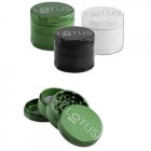 Lotus Grinder 53 mm, Farbe Grün 4 teiliger Grinder aus Flugzeug-Alu hergestellt mit Keramik überzogen