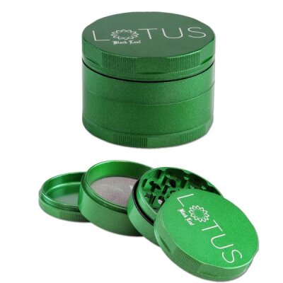 Lotus Grinder 63mm Grün 4-tlg Keramik Alu Premium