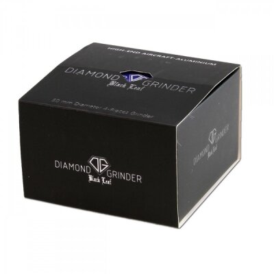 Grinder 4-tlg. Aero Alu 56mm Black Leaf Diamond Kräuter Zerkleinerer