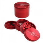 Grinder 4-tlg. Aero Alu 56mm Black Leaf Diamond Kräuter Zerkleinerer