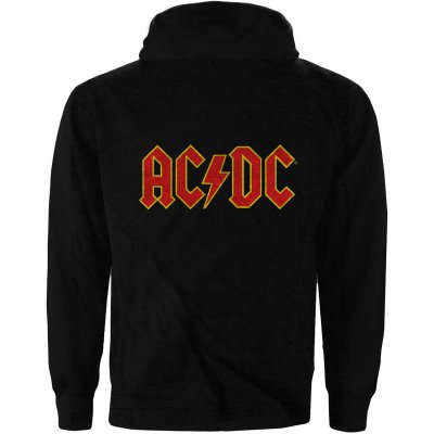 AC/DC Girl Zipped Hoodie Logo Schwarz