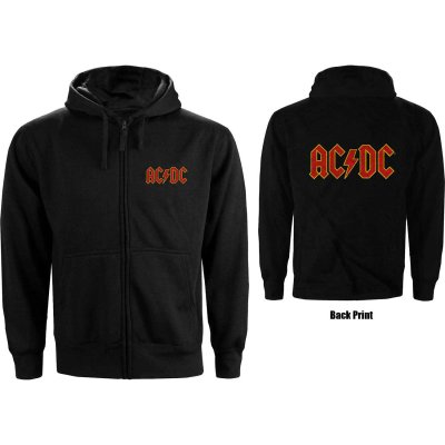 AC/DC Girl Zipped Hoodie Logo Schwarz