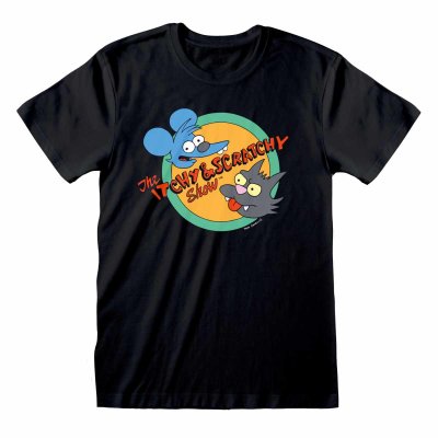 The Simpsons T-Shirt Itchy And Scratchy Schwarz