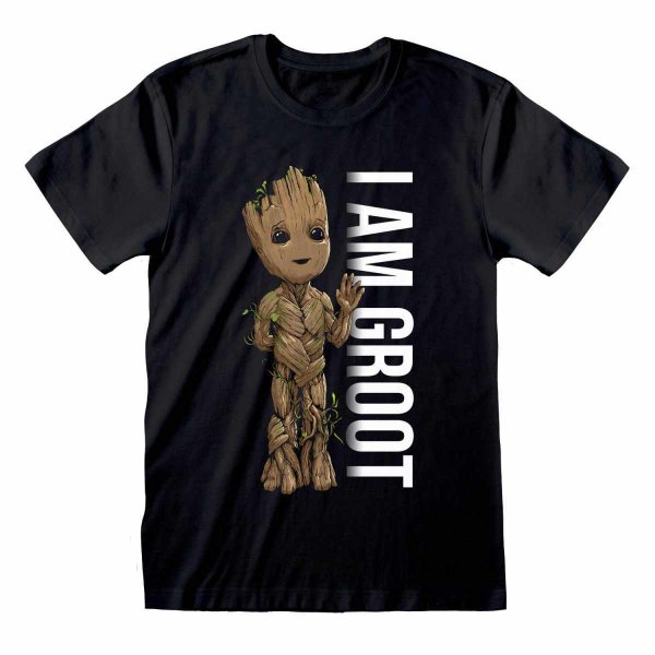 Guardians Of The Galaxy T-Shirt I Am Groot Schwarz