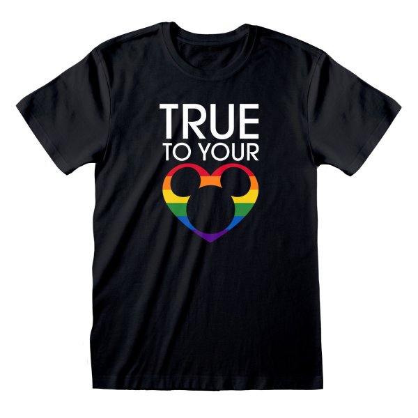 True to your heart T-Shirt Rainbow Disney Collection (with Neck Print) Schwarz