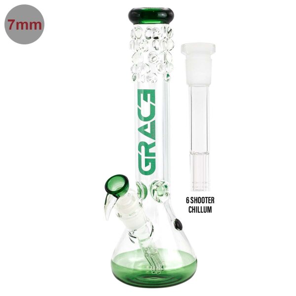 Grace Glass Pearl Glass Green 29,2mm Bong Percolator Wasserpfeife
