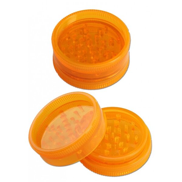 Acrylgrinder 2-tlg Orange 56mm Kräutermühle & Gewürzmühle