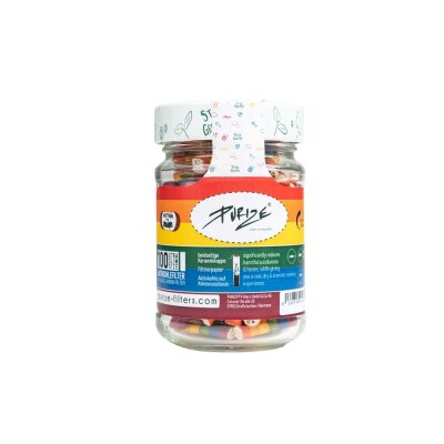 Purize Slim 100x 6mm Rainbow Aktivkohlefilter Glas