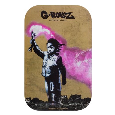 G-ROLLZ | Banksys Graffiti Torch Boy Magnet Cover for Medium Tray 27.5x17.5 cm