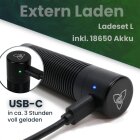 HIZEN Ladeadapter 18650 Akku & USB-C für Kräutergenuss