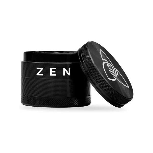 HIZEN Alu Grinder Schwarz 49mm Kräutermühle Premium Zerkleinerer