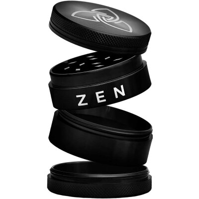 HIZEN Alu Grinder Schwarz 49mm Kräutermühle Premium Zerkleinerer