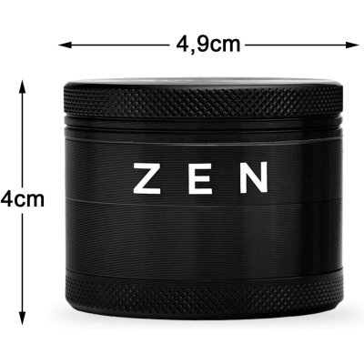 HIZEN Alu Grinder Schwarz 49mm Kräutermühle Premium Zerkleinerer