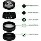 HIZEN Alu Grinder Schwarz 49mm Kräutermühle Premium Zerkleinerer