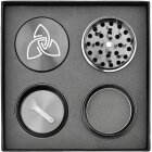 HIZEN Alu Grinder Schwarz 49mm Kräutermühle Premium Zerkleinerer