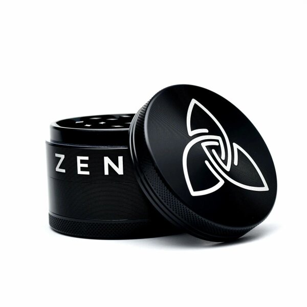 HIZEN Alu Grinder Kräutermühle 63mm Schwarz Aluminium Premium