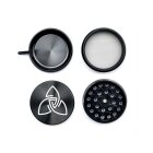 HIZEN Alu Grinder Kräutermühle 63mm Schwarz Aluminium Premium