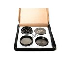 HIZEN Grinder Gun Metal 49mm Basic Kräuter Zerkleinerer, stylisch