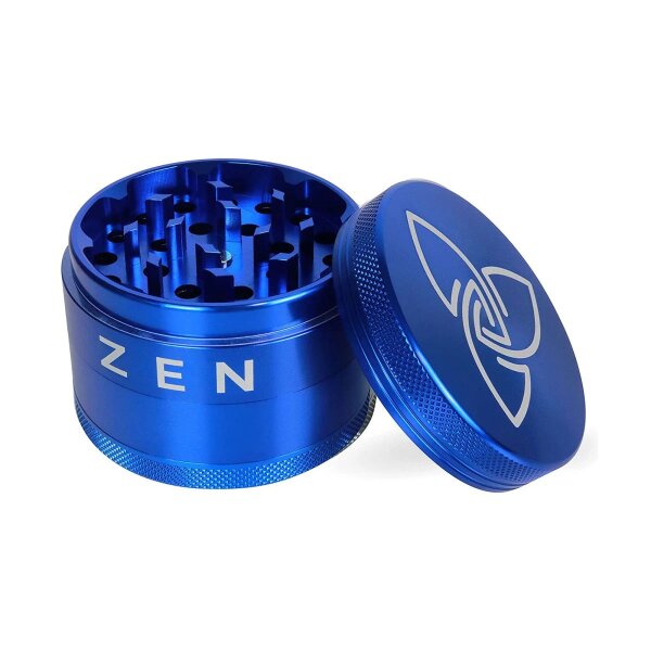 HIZEN Alu Grinder Kräutermühle 63mm Blau Alu Premium