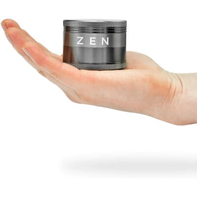 HIZEN Alu Grinder Gun Metal 63mm Premium Kräuter Mühle robust