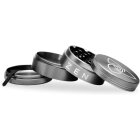 HIZEN Alu Grinder Gun Metal 63mm Premium Kräuter Mühle robust