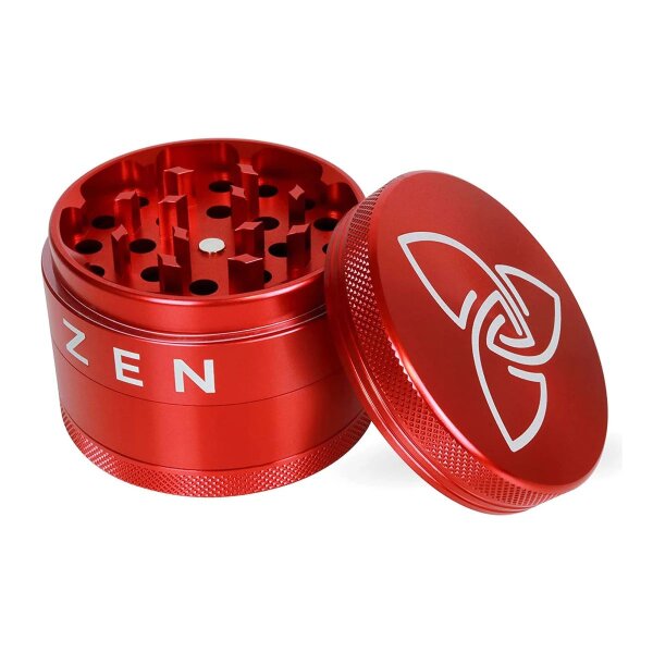 HIZEN Alu Grinder Kräutermühle 63mm Rot Alu Premium