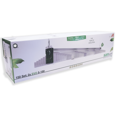 EVO Grow Set 150x150cm 640W LED Growbox Pflanzen Indoor Komplettset