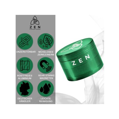 HIZEN Basic Grinder 49mm Grün – Kräutermühle für trockene Kräuter