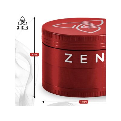 HIZEN Basic Kräuter Grinder 49mm Rot – Zerkleinerer für Kräuterduft