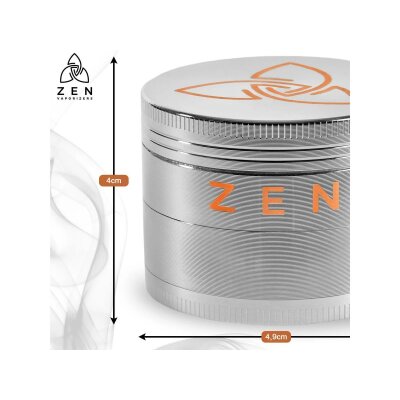 HIZEN Basic Kräuter Grinder 49mm Silber – Kompakt und effizient