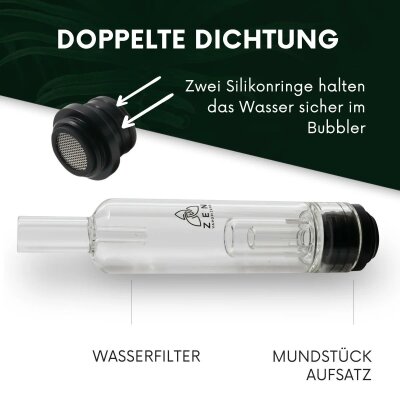 HIZEN Stilus Bubbler Mundstück – Wasserfilter für Dampfglättung