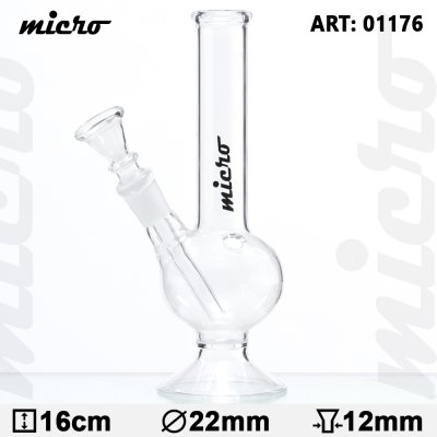 Micro Bouncer Glasbong -H:16cm- Ø:22mm- Sockel:12mm