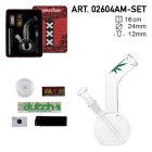 Leaf Bong giftset with 1 x Bong - 1 x Grinder - 1 x lighter - 5 x screen -