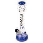 Grace Glass Perlen Glas-Bong Blau 40cm & Kräuter Genuss