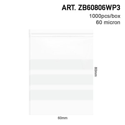 Zipper Bags 60x80mm mit 3 Fächern & Label