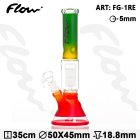 Flow Beaker Bong Glass -Rasta- H:35cm-Ø:45mm- SG:18.8mm