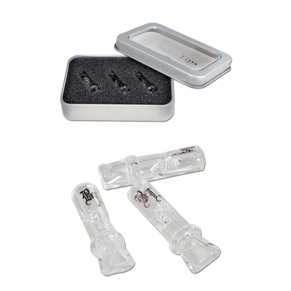 Black Leaf 3 Glas Tips 7mm Rund, 29mm, Eindrehen