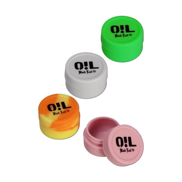 Silikondose Oil Black Leaf 5ml Bunt Ø32mm dicht