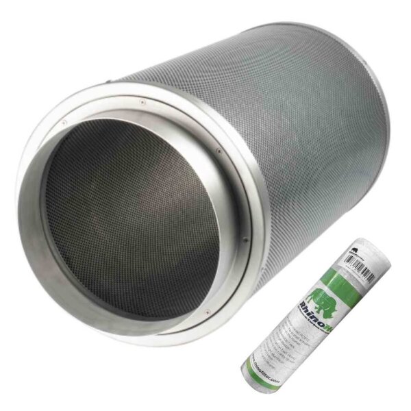 Rhino Hobby Aktivkohlefilter 250mm 1100m³/h – Großanlagen-Geruchsfilter Grow